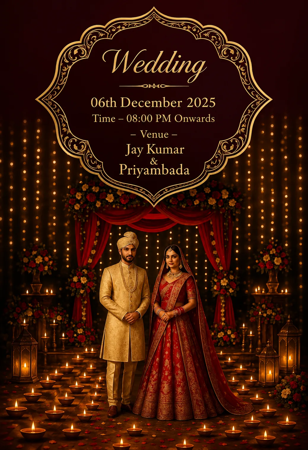Indian Wedding Invitation Prompt